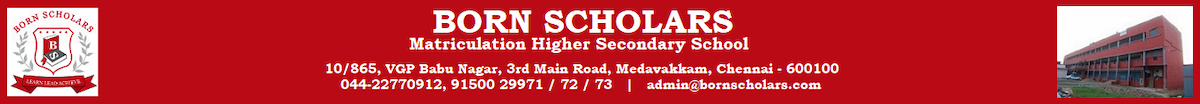 Born Scholars Matriculation Higher Secondary School Medavakkam, Chennai logo