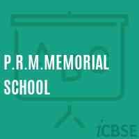 P.R.M Memorial High School, Kamachipura, Hyderabad logo